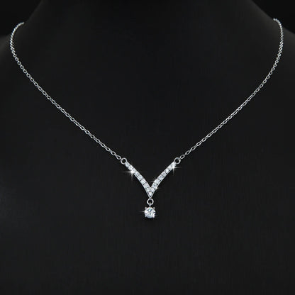 cadena plata/moizanita